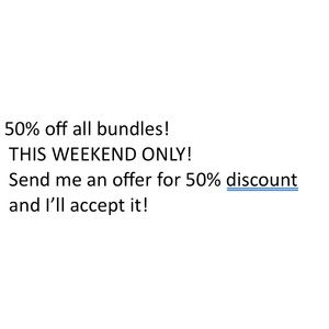 50% off all bundles!
 THIS WEEKEND ONLY!